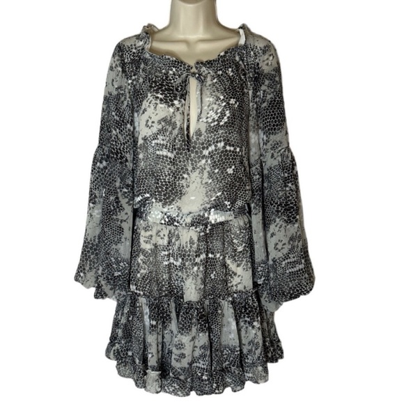 Buddy Love gray and black snakeskin pattern dress size M - Picture 1 of 7